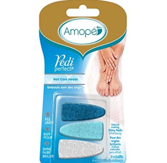 NWT Amopé Pedi Perfect Electronic Nail Care System + 2 Refill pkgs! - Picture 13 of 16